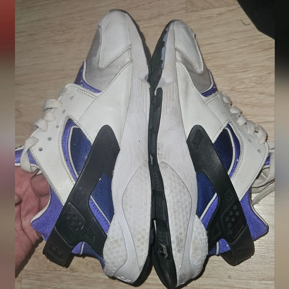 Nike Air Huarache Sneakers Purple White Trainers Women's Size 9 Shoes - Picture 5 of 16